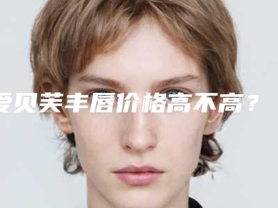 爱贝芙丰唇价格高不高？爱贝芙丰唇需要多少钱？