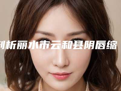 剖析丽水市云和县阴唇缩小手术前五顶尖医院