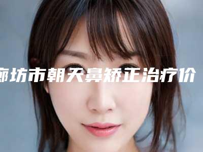 廊坊市朝天鼻矫正治疗价格表2025全面曝光-廊坊市朝天鼻矫正治疗均价为2619元
