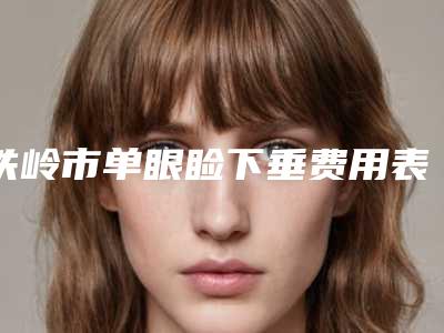 铁岭市单眼睑下垂费用表明细特惠季活动-铁岭市单眼睑下垂均价为5690元
